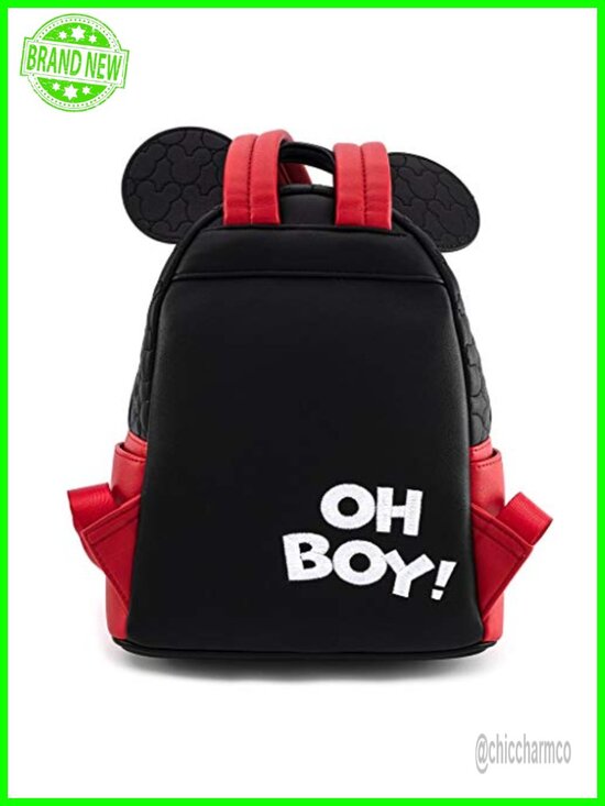 Quilted Faux Leather Mini Backpack with Applique and Embroidered Details